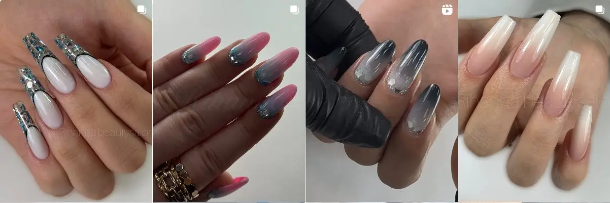 سالن کاشت ناخن در تهران : توسط حرفه ای ها با محیط آرام و لاکچری 11 نمونه کار سالن زیبایی ریحانا ، کاشت ناخن تهران